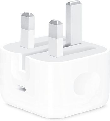 Apple 20W USB-C Power Adapter, 3 Pin, White | MHJF3ZE/A / MHJF3B/A