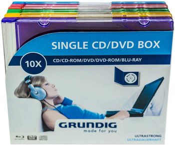 Grundig 42169475 Single Cd And Dvd Box Pack Of 10