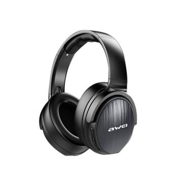 AWEI a780BL Bluetooth 5.0 Earphone Wireless Headphone With Microphone Deep Bass Gaming Headset IPX5 Waterproof For Smartphone with 3.5mm aux Jack - Black