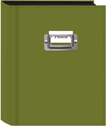 Pioneer CTS-246/GN Photo 208-Pocket Bright Green Sewn Leatherette Photo Album with Silvertone Metal I.D. Plate for 4 by 6-Inch Prints, Green