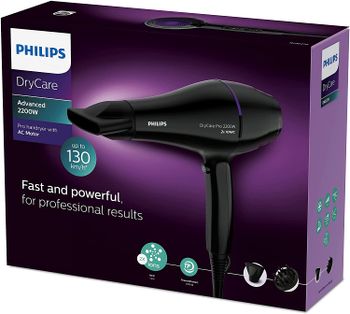 PHILIPS BHD274/03, Philips DryCare Pro Hairdryer - BHD274/03, Black,