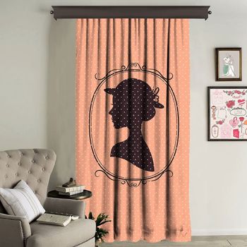 Cipcici Polyester Orange 260 cm x 140 cm Single Curtain Panel.