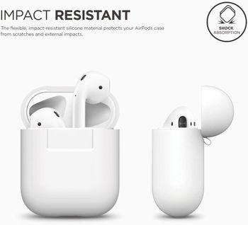 Elago Airpods Silicone Case White, EAPSC-WH/One Size