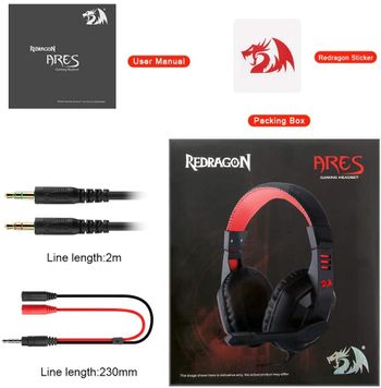 Redragon ARES H120 Gaming Headset Wired