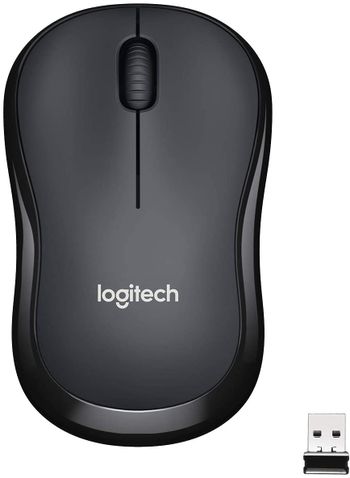 Logitech M330 Silent Plus Wireless Mouse, 2.4GHz with USB Nano Receiver, 1000 DPI Optical Tracking, 3 Buttons, 24 Month Life Battery, PC / Mac / Laptop/M330 - Black