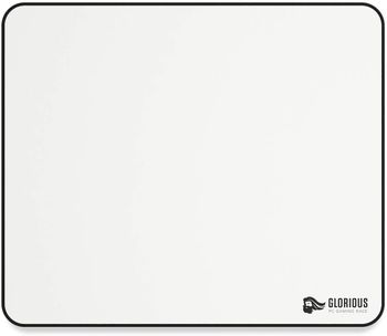 Glorious 3XL Extended Gaming Mouse Pad / Mat - Large, Wide (XLarge) White Fabric Mouse Pad, Stitched Edges | 48 x 24 inches (GW-3XL).