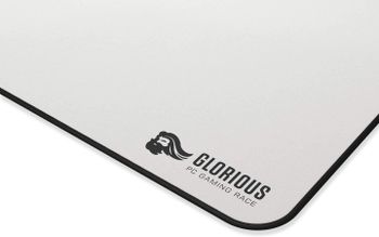 Glorious 3XL Extended Gaming Mouse Pad / Mat - Large, Wide (XLarge) White Fabric Mouse Pad, Stitched Edges | 48 x 24 inches (GW-3XL).