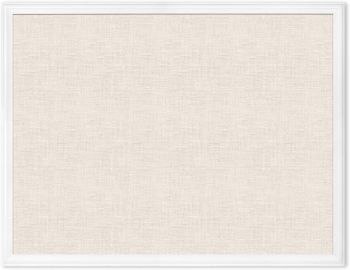 U Brands Linen Cork Linen Bulletin Board, 30 x 40 Inches, White Wood Frame (2917U00-01)