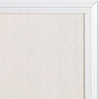 U Brands Linen Cork Linen Bulletin Board, 30 x 40 Inches, White Wood Frame (2917U00-01)