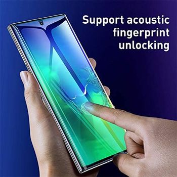 Baseus 0.15mm full-screen curved anti-explosion soft screen protector For Note10 Black