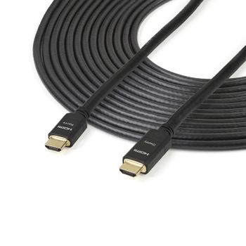 ستارتيك. كابل HDMI عالي السرعة بطول 65 قدم (20 متر) من ذكر الى نشط 28AWG CL2 للتركيب في الحائط UHD 4K × 2K (HDMM20MA) اسود