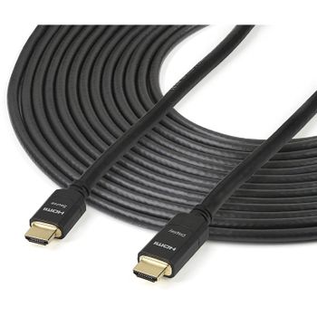 ستارتيك. كابل HDMI عالي السرعة بطول 65 قدم (20 متر) من ذكر الى نشط 28AWG CL2 للتركيب في الحائط UHD 4K × 2K (HDMM20MA) اسود