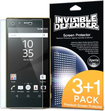 Rearth Pack of 4 Invisible Defender HD Clarity Screen Guard for Xperia Z5, Clear