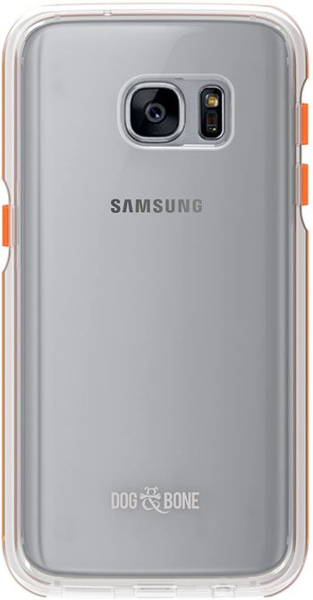 Dog and Bone Dog & Bone Splash44 Back Case For Samsung Galaxy S7 - Clear/Orange - One Size