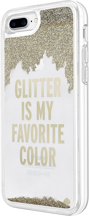 جراب Kate spade new york Liquid Glitter يناسب هاتف Apple iPhone 7 Plus - لامع هو My Favorite Color (ذهبي/شفاف)