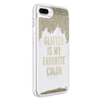 Incipio Technologies KSIPH-051-GLD kate spade new york Liquid Glitter Case fits Apple iPhone 7 Plus - Glitter Is My Favorite Color (Gold/Clear)