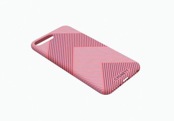 Cygnett Skin Fashion Tpu Case With Fine Chevron Stripe Pattern Highlight For Apple Iphone 7S Plus - Pink/Blue, Cy2269Cpski One Size