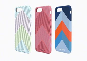 Cygnett Skin Fashion Tpu Case With Fine Chevron Stripe Pattern Highlight For Apple Iphone 7S Plus - Pink/Blue, Cy2269Cpski One Size