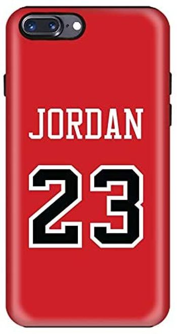 Stylizedd Apple iPhone 8 Plus | 7 Plus Dual Layer Tough Case Cover Matte Finish | Jordan 23 | Red | One size.