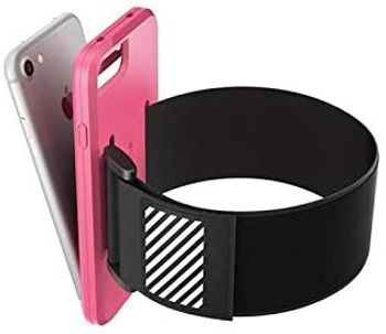 Margoun Sports Running Silicone Armband Case Cover With Reflective Easy Fit Band For Iphone 7 - Pink - One size.