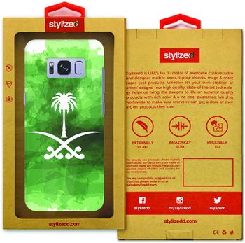 Stylizedd Samsung Galaxy S8 Plus Slim Snap Case Cover Matte Finish - Saudi Emblem - Green