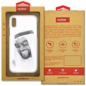 جراب Stylizedd iPhone XS / iPhone X Snap كلاسيك غير لامع ذو مظهر غير لامع | زايد أبانا | أبيض وأسود | حجم واحد.