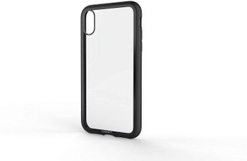 Cygnett Ozone Case, Scratch Resistant, Shock Absorbent Soft TPU Frame, Double Tempered Glass Case, Full Back Protective Cover, Wireless Charging Friendly, Easy Fit iPhone X Plus - Glass Case in Black/Glass Black