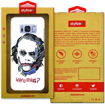 Stylizedd Samsung Galaxy S8 Slim Snap Case Cover Matte Finish - Why So Serious - Multi Color - One size.