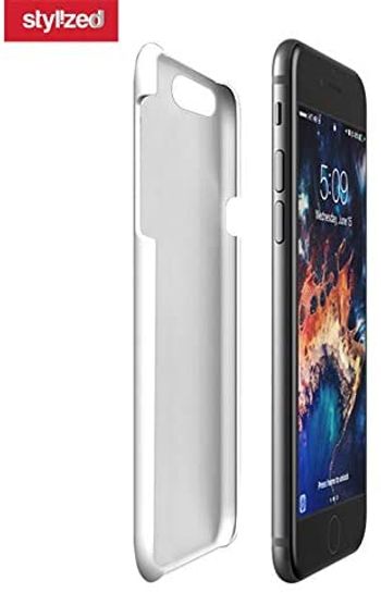 Stylizedd Premium Vinyl Skin Decal Body Wrap for Apple iPhone 8 Plus - Brushed Steel ( Black ) - One Size