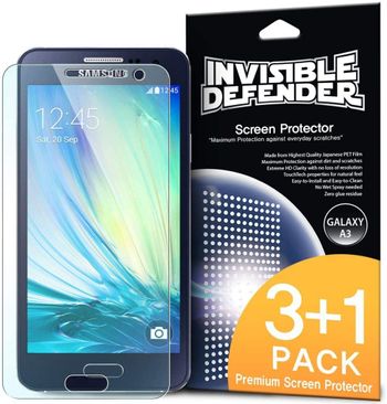 Rearth Pack of 4, Invisible Defender (HD) Clarity Screen Guard for Samsung Galaxy A3/Clear/One size