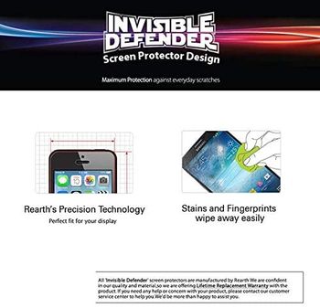 Rearth Pack of 4, Invisible Defender (HD) Clarity Screen Guard for Samsung Galaxy A3/Clear/One size