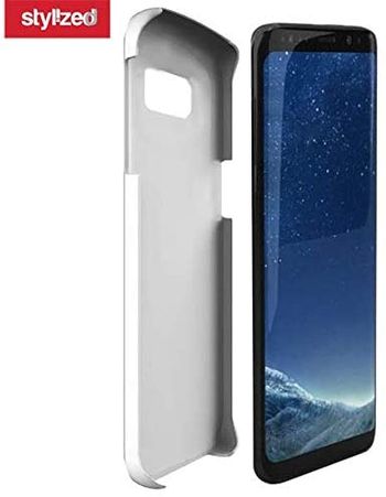 جراب Stylizedd لهاتف Samsung Galaxy S8 Slim Snap - بتصميم نهائي غير لامع - تصميم الأسد الحكيمي - أبيض