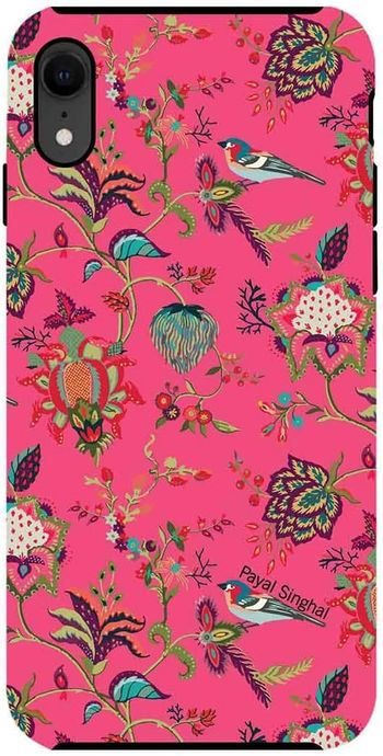 Macmerise IPCIXRTPS1516 Payal Singhal Chidiya Pink - Tough Case for iPhone XR - Multicolor (Pack of1)