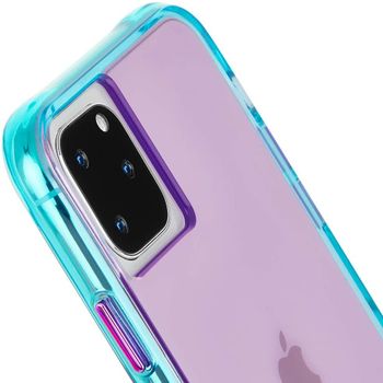 Case-Mate - Premium Case for iPhone 11 Pro,5.8-inch - 10FT Drop Protection, Sleek, Stylish and Pocket Friendly - Tough Neon Purple/Turquoise