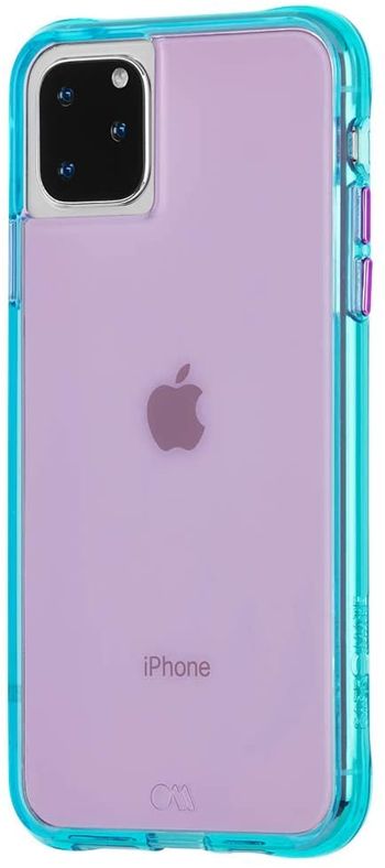 Case-Mate - Premium Case for iPhone 11 Pro,5.8-inch - 10FT Drop Protection, Sleek, Stylish and Pocket Friendly - Tough Neon Purple/Turquoise