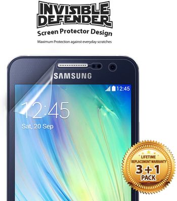 Rearth Pack of 4, Invisible Defender (HD) Clarity Screen Guard for Samsung Galaxy A5 RIDSGLXA5