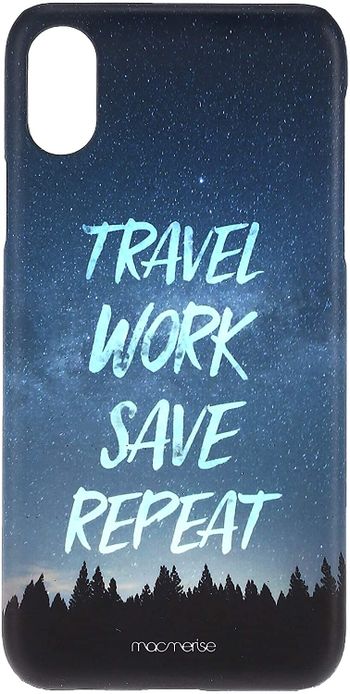 Macmerise IPCIXSPMI3230 Travel Work Save Repeat - Pro Case for iPhone XS - Multicolor (Pack of1)