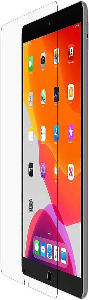واقي الشاشة من بيلكين SCREENFORCE لجهاز iPad mini الجيل الخامس والجيل الرابع شفاف، شفاف، حماية ضد الخدش والتأثير، مع صينية سهلة المحاذاة للتركيب السهل الخالي من الفقاعات، OVI001zz