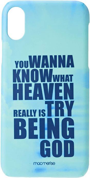 Macmerise IPCIXSPMI2192 Try Being God Blue - Pro Case for iPhone XS - Multicolor (Pack of1)