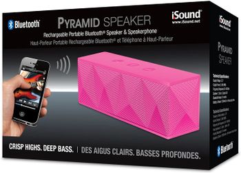 iSound GoSonic Rechargeable Portable Speaker, Pink, ISOUND-5358 Pink