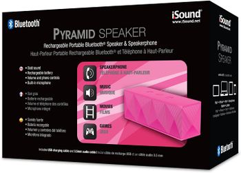 iSound GoSonic Rechargeable Portable Speaker, Pink, ISOUND-5358 Pink