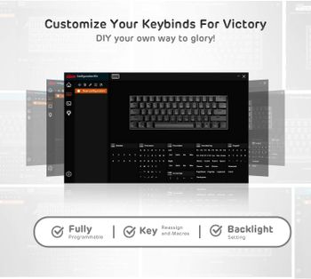 RK ROYAL KLUDGE RK61 61 Keys Wired/Wireless Bluetooth 3.0 Multi-Device LED Backlit Mechanical Gaming/Keyboard for Windows and Mac with 1450mAh Battery, Hot-Swappable Tactile Blue Switch - Black