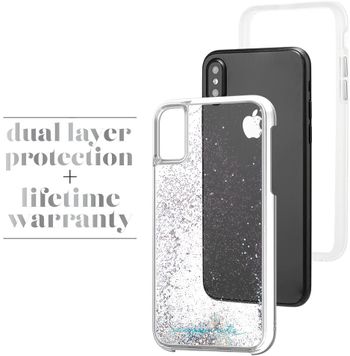 Case-Mate Waterfall Case for Apple iPhone X - Iridescent (Black - CM036262)