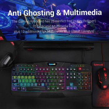 Redragon S101 Wired RGB Backlit Gaming 4 in 1 Combo Black