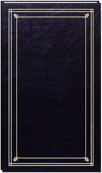 Pioneer JPF-46/BK Photo Albums 204-Pocket Post Bound Slim Line Leatherette Cover Photo Album for 4 by 6-Inch Prints, Black