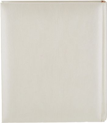 Pioneer WAF-46/G Photo Albums 200 Pocket Ivory Moire Cover Album with Gold Tone Oval Frame for 4 x 6-Inch Prints/Off white