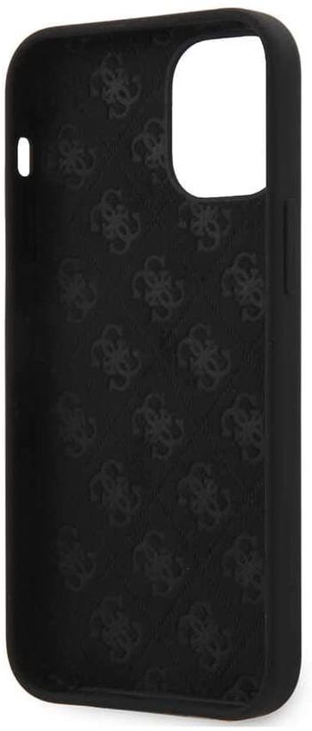 Guess Liquid Silicone Case w/Metal Logo for iPhone 12 Mini 5.4 inch  Black