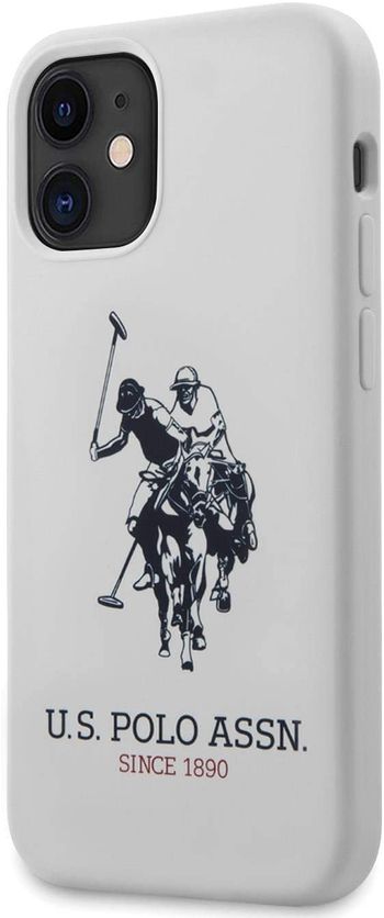 CG Mobile U.S.Polo Assn.Liquid Silicone Hard Case DH Logo, Anti-Scratch, Shock-Absorption & Drop Protection Cover for Apple iPhone Officially Licensed/White/12 Mini (5.4")