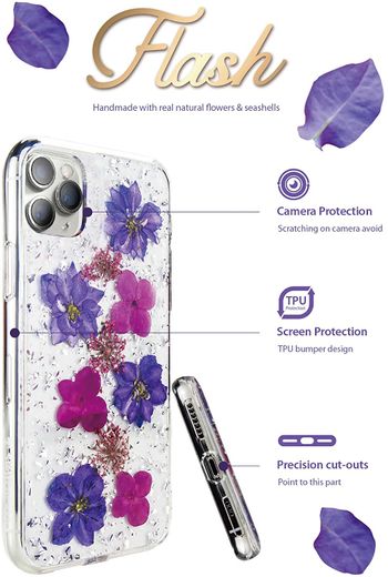 SwitchEasy Flash Case for iPhone 11 Pro, Violet/violet/Conch/One Size