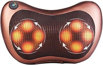 Neck Massage Pillow and shoulders, adomen, legs and Back Massager Relaxation by 8 Head with Magnet Massage Pillow Vibrator Electric with Heating Kneading Therapy Multi Color